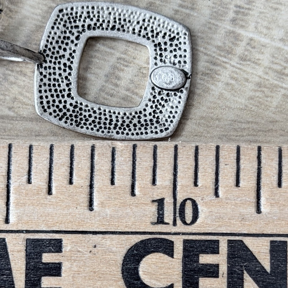 Silver Tone‎ Beaded Pendant Necklace Minimalist Y2K Indie Clean Girl Style Charm - Picture 6 of 7